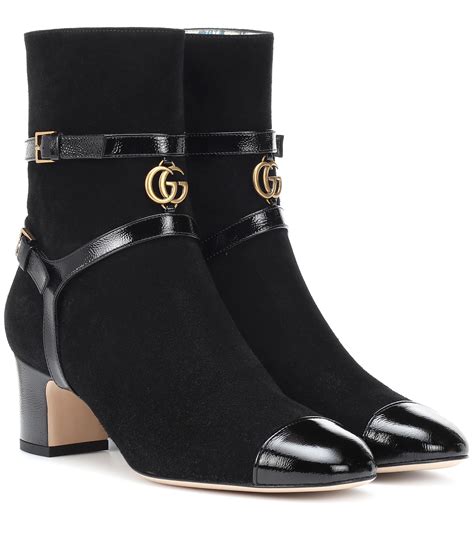 gucci boots suede black